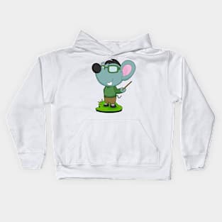 Mouse Teacher Pointer Kids Hoodie